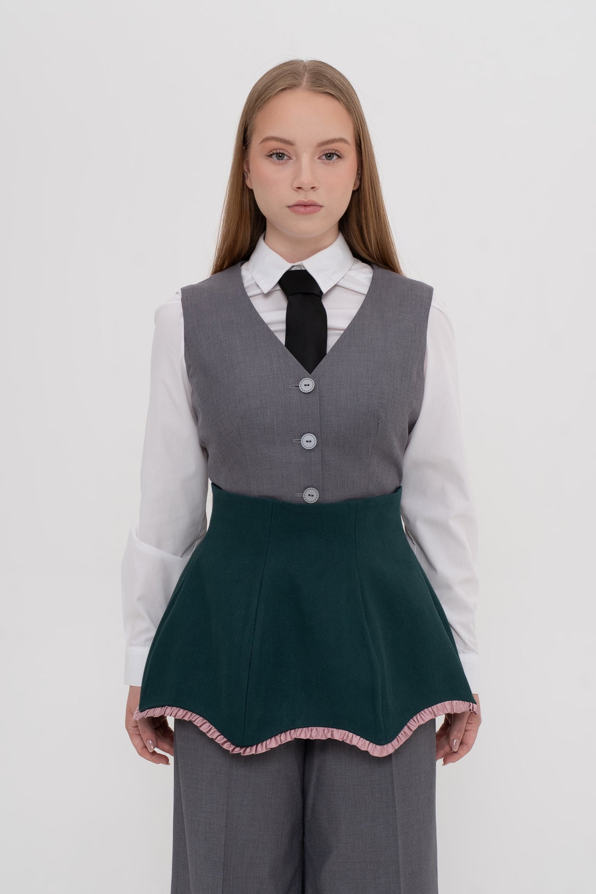 PEPLUM GREEN