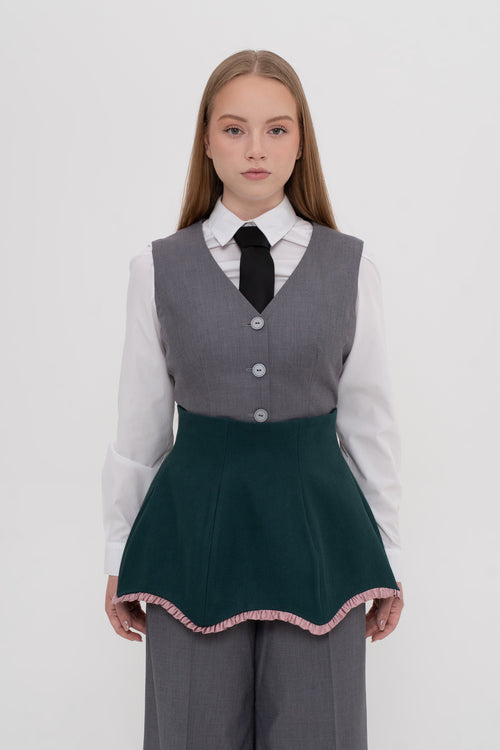 PEPLUM GREEN