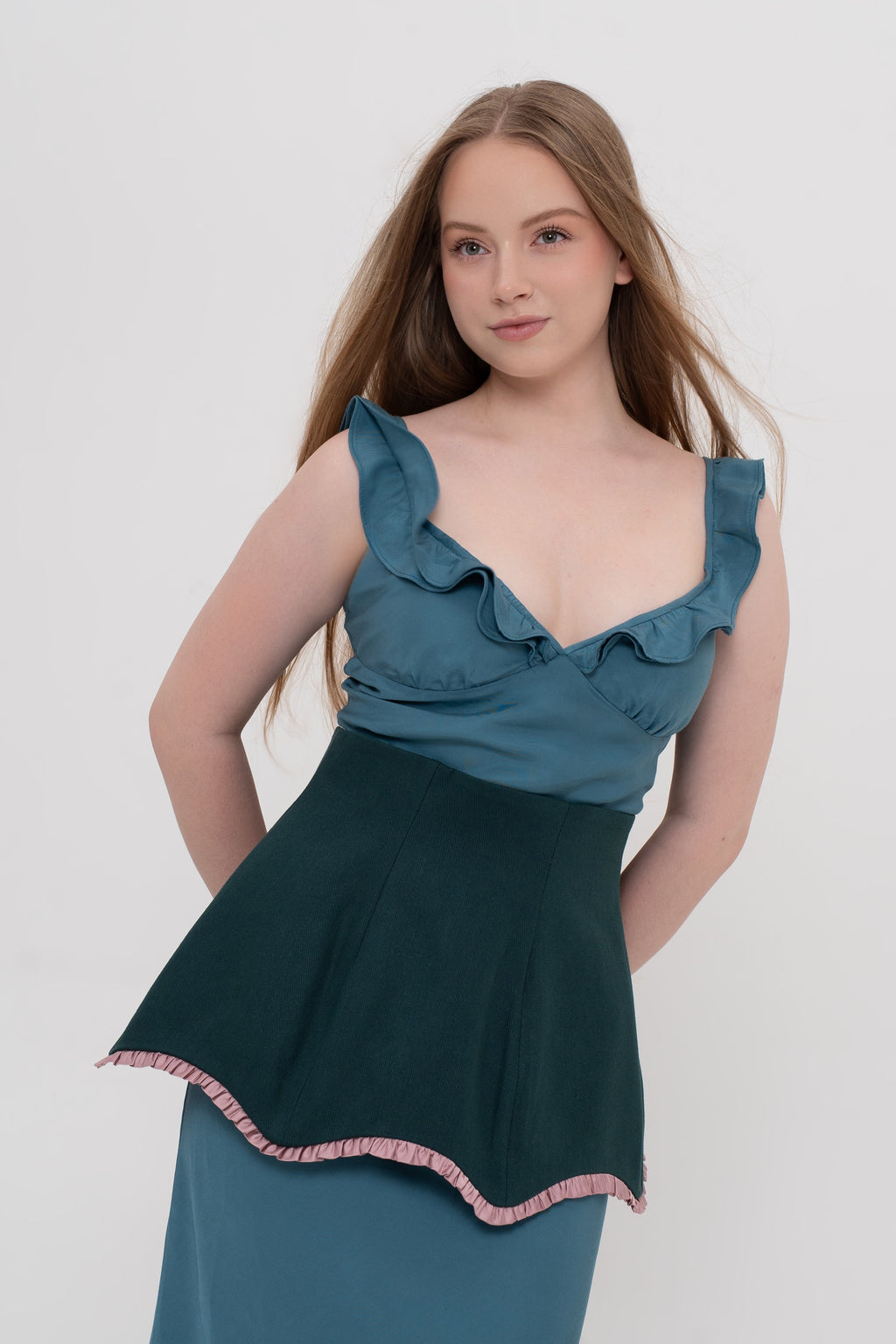 PEPLUM GREEN